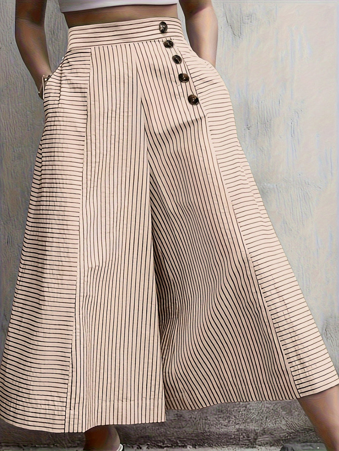 Pantalon ample rayé | Élégance estivale