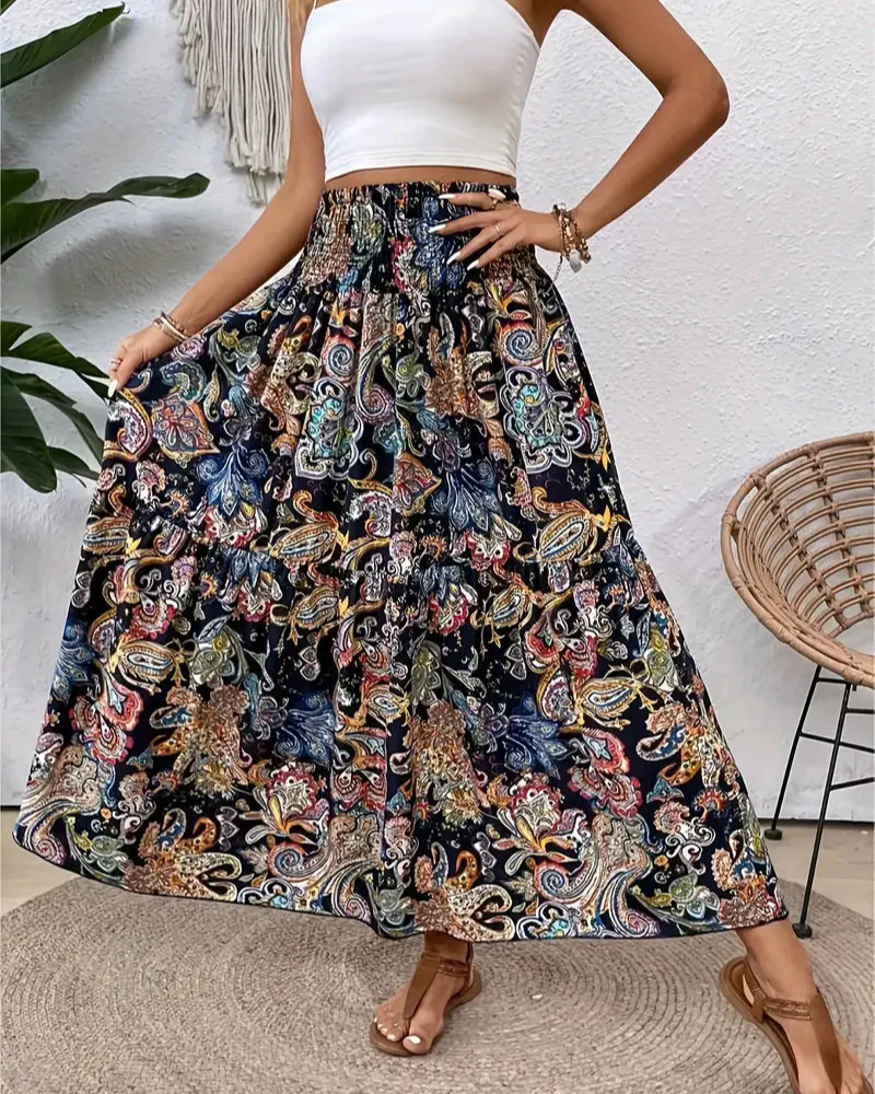 Jupe longue imprimée | Style estival et fluide
