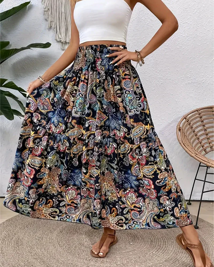 Jupe longue imprimée | Style estival et fluide