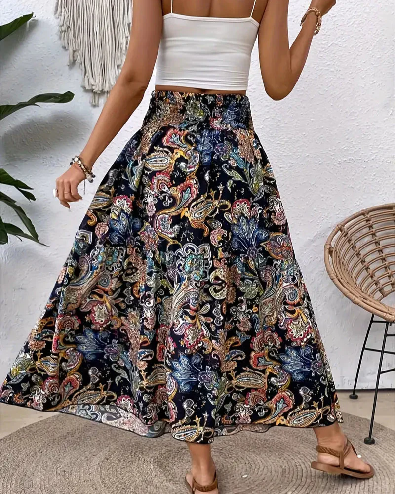 Jupe longue imprimée | Style estival et fluide