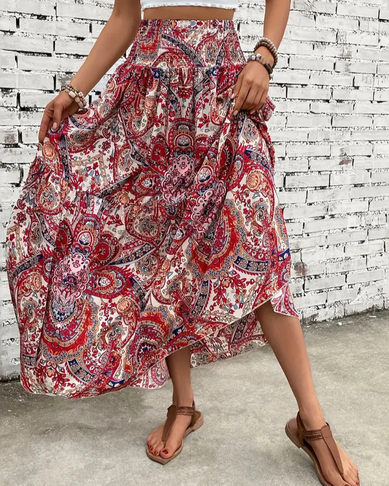 Jupe longue imprimée | Style estival et fluide