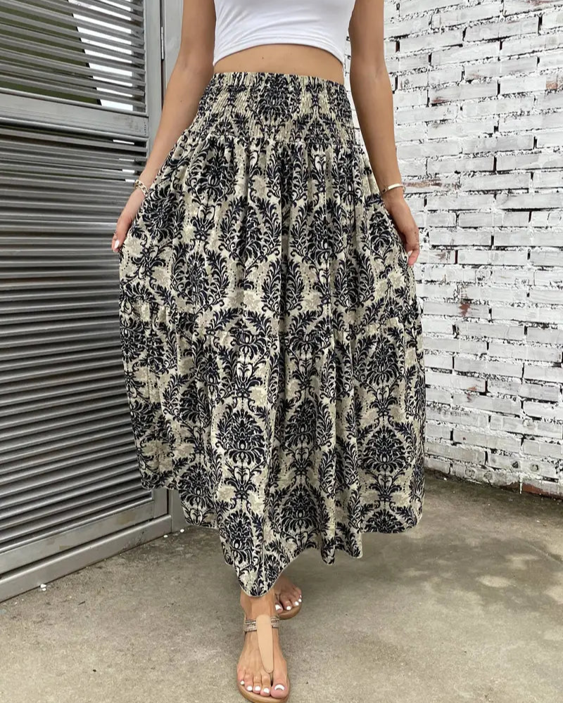 Jupe longue imprimée | Style estival et fluide