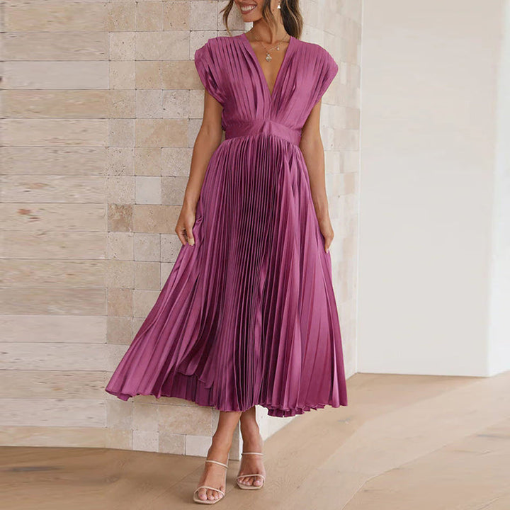 Robe plissée sans manches | Élégance intemporelle