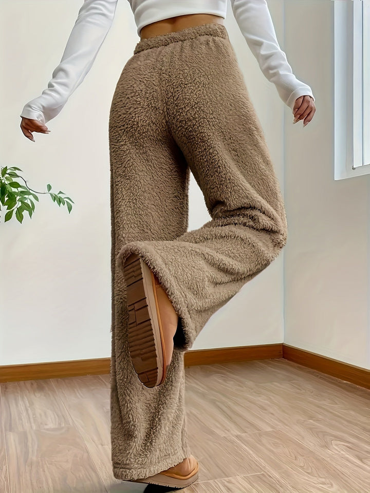 Pantalon ample effet peluche | Confort cocooning