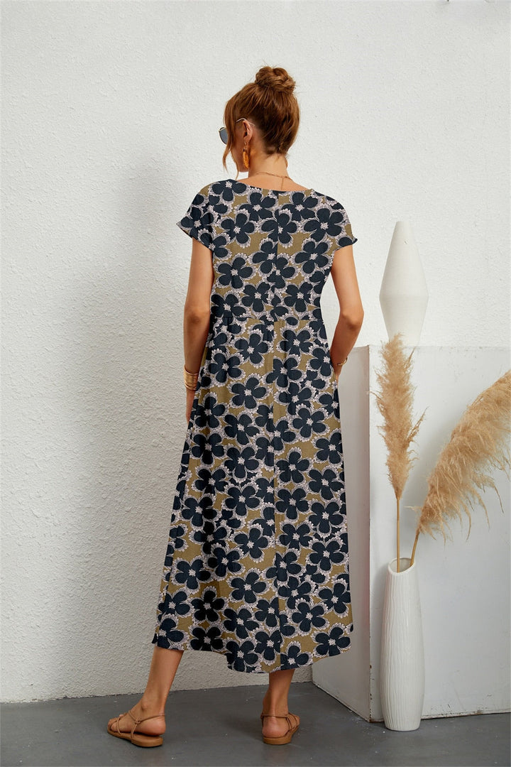 Robe midi fleurie | Élégance estivale