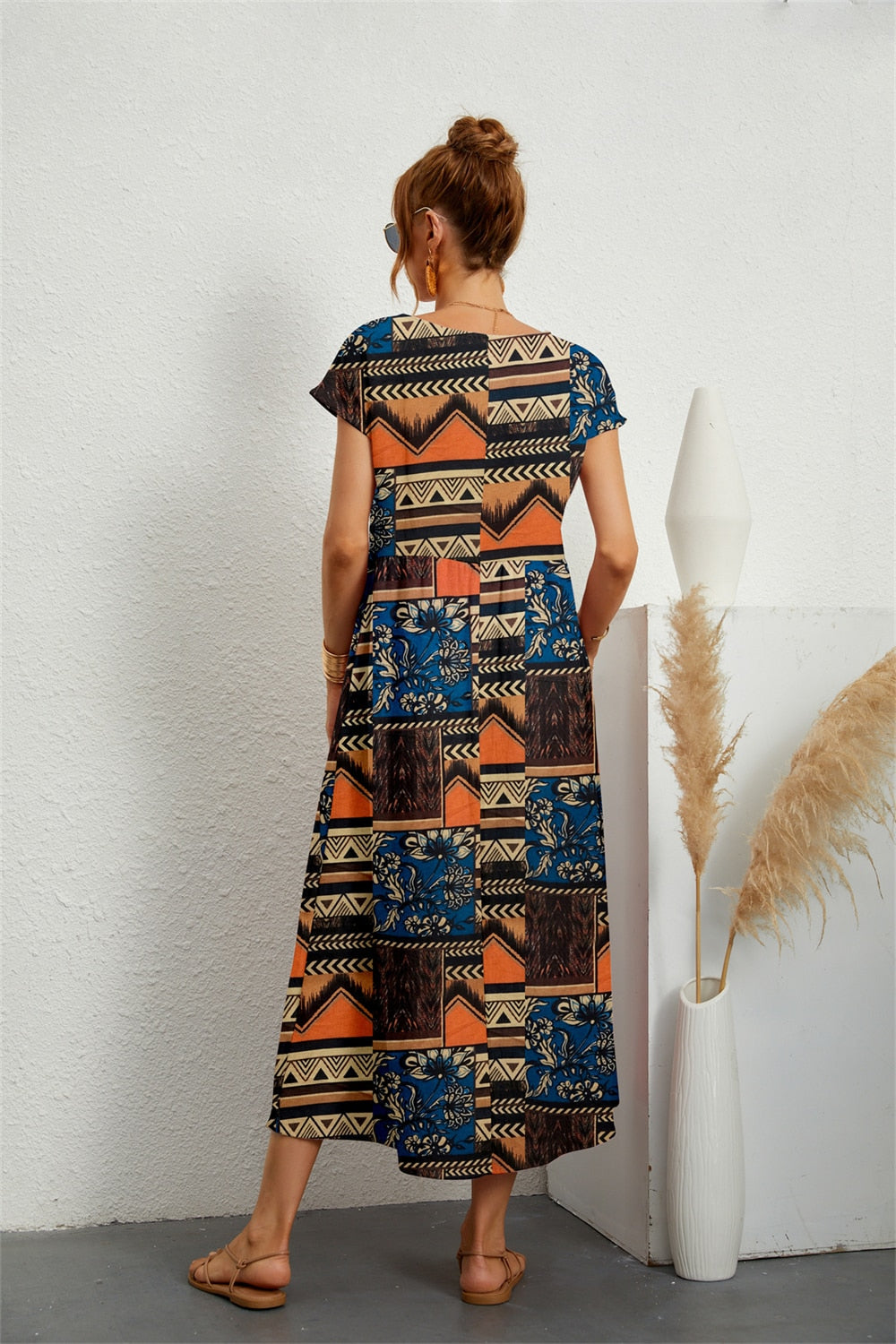 Robe midi fleurie | Élégance estivale