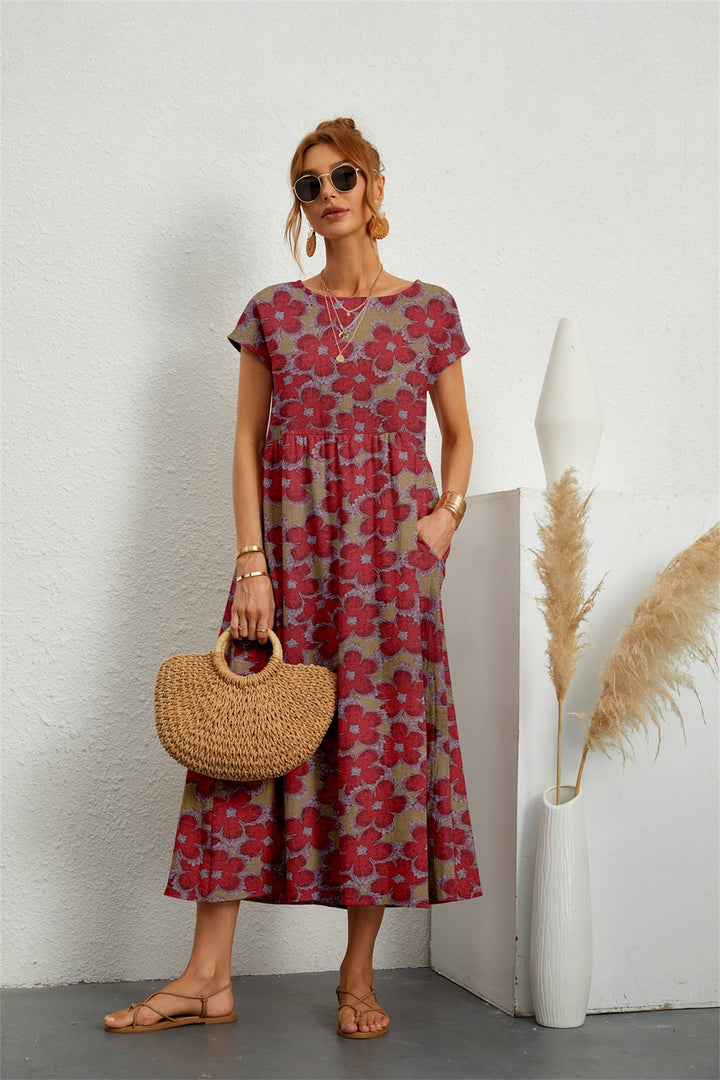 Robe midi fleurie | Élégance estivale