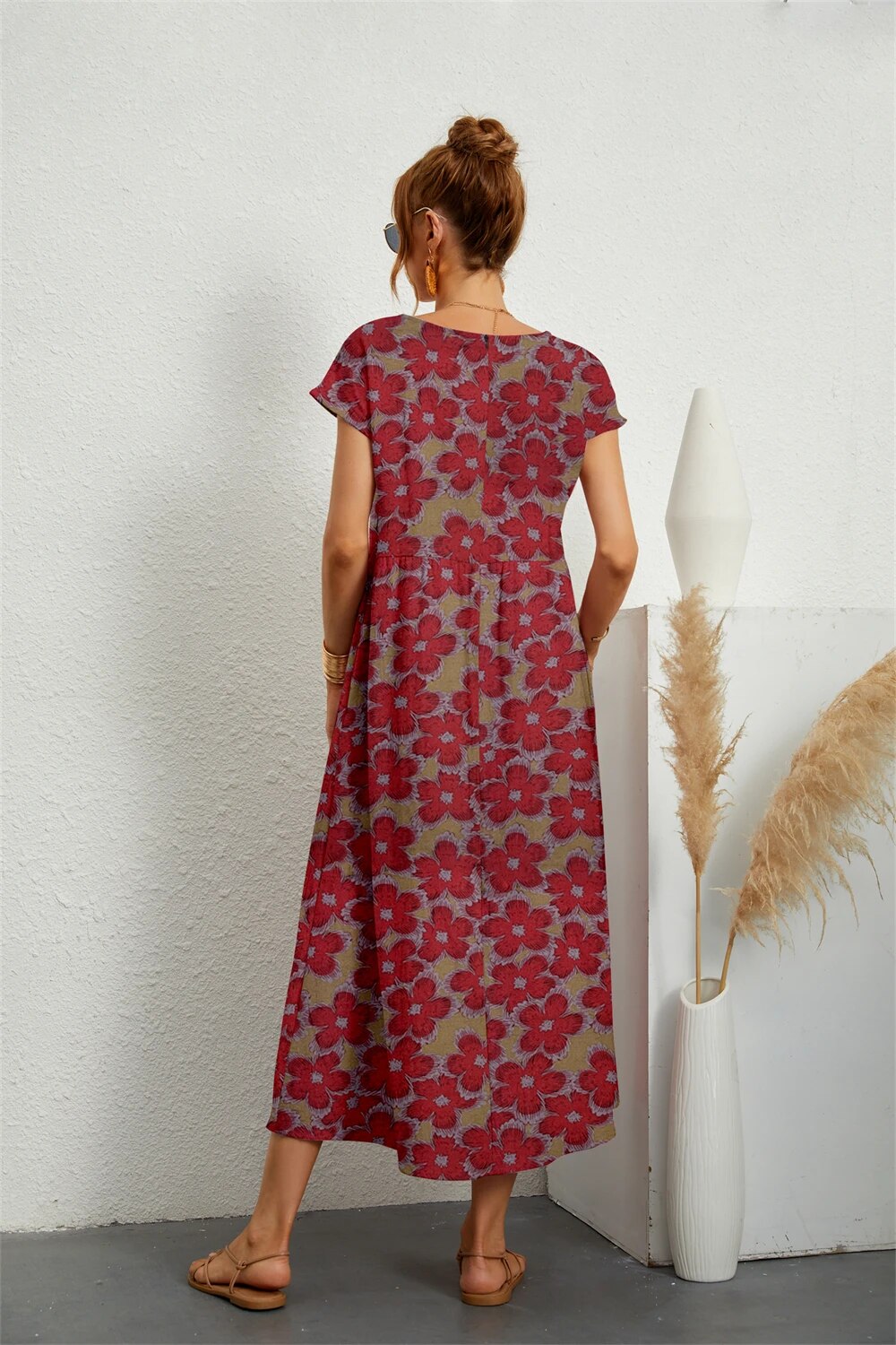 Robe midi fleurie | Élégance estivale