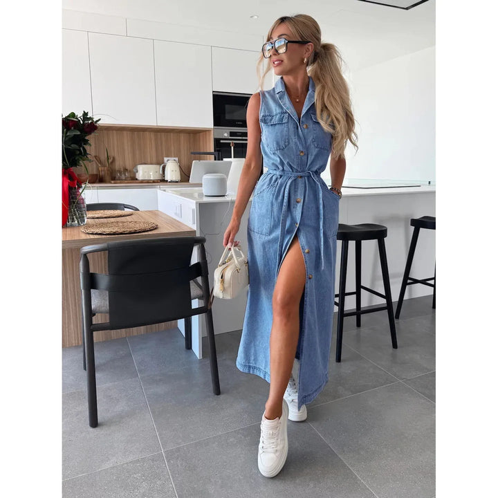 Robe en jean ajustée | Style décontracté chic