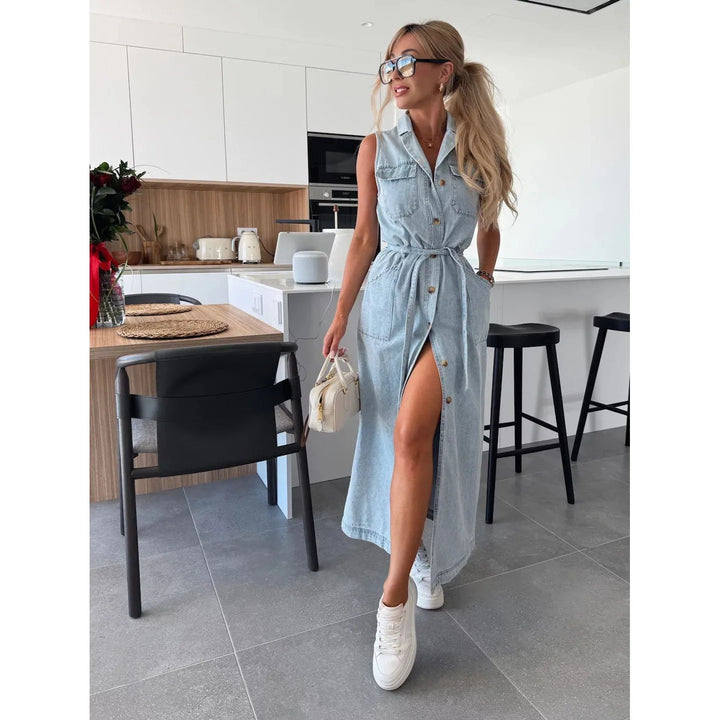 Robe en jean ajustée | Style décontracté chic