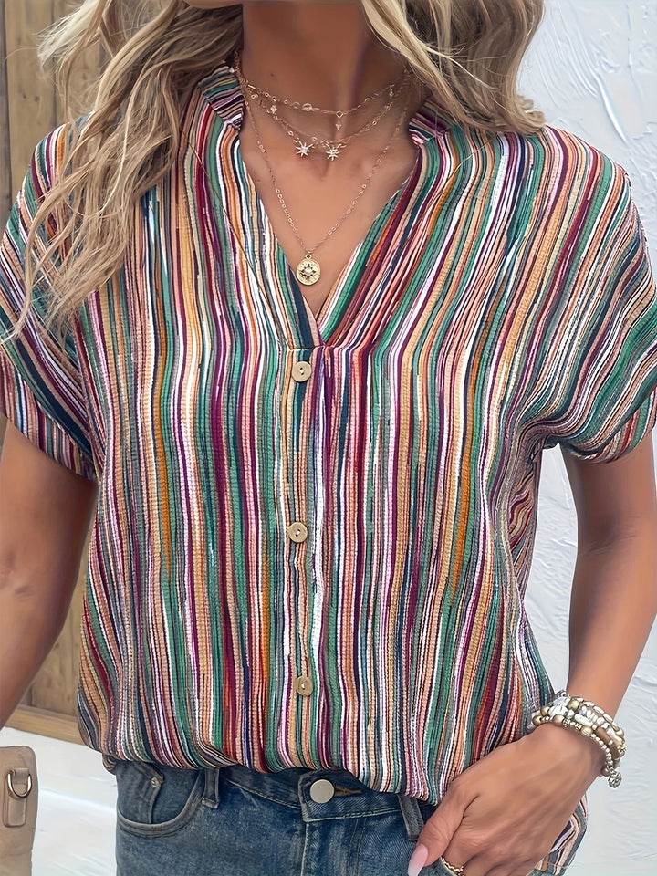 Blouse rayée colorée | Style quotidien vibrant