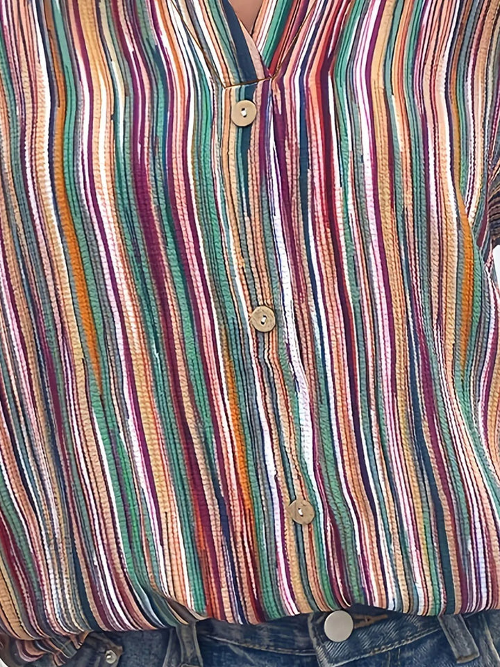 Blouse rayée colorée | Style quotidien vibrant