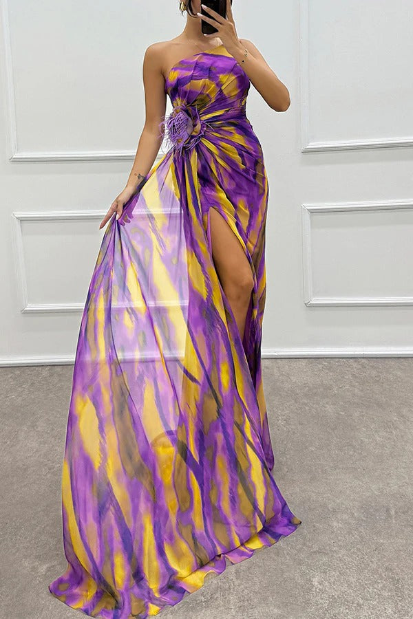 Robe longue asymétrique fluide | Élégance pour événements spéciaux