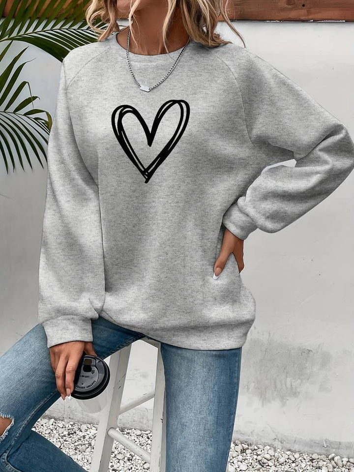 Sweat à imprimé cœur | Confort quotidien stylé