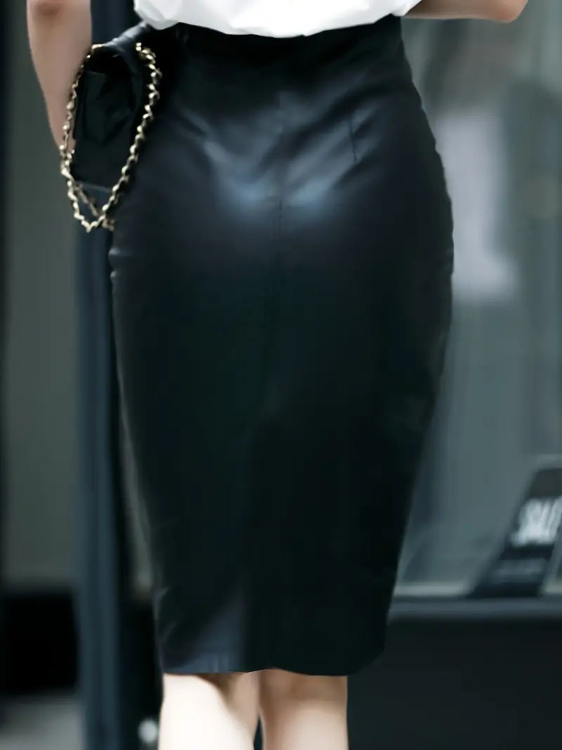 Jupe midi taille haute | Style urbain affirmé