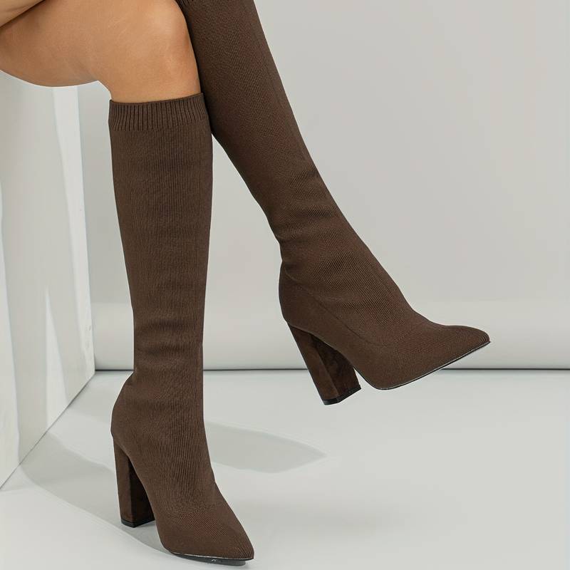 Bottes chaussettes à talon | Élégance minimaliste