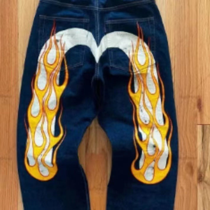 Jean baggy imprimé coloré | Look streetwear tendance