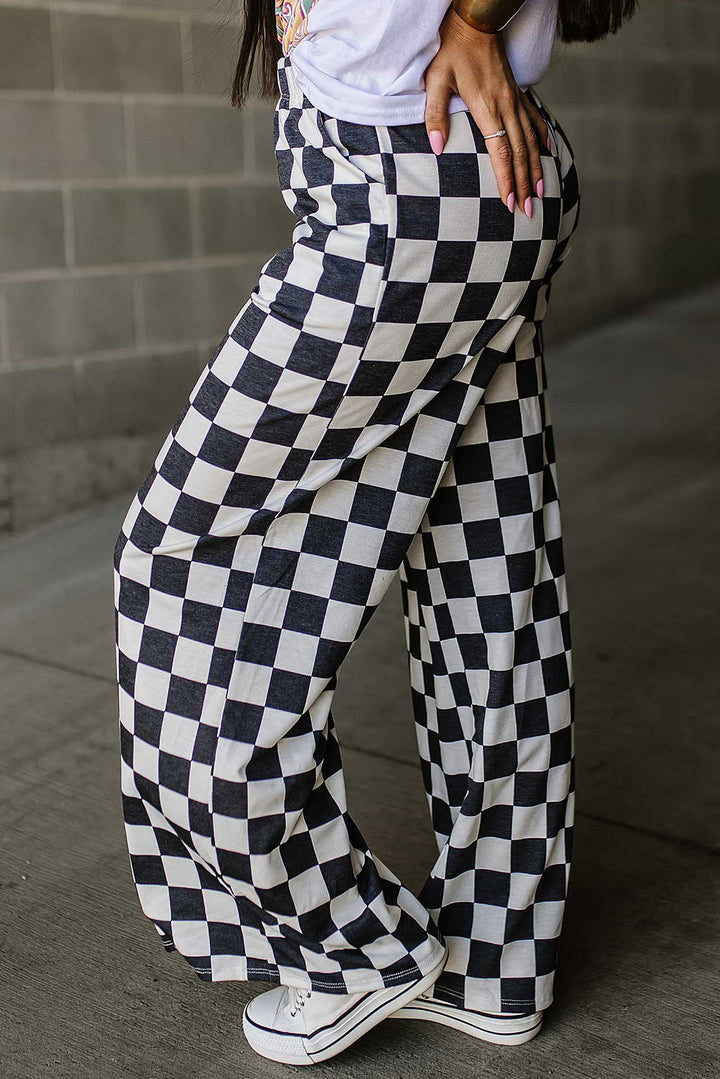 Pantalon large à carreaux | Style original et décontracté