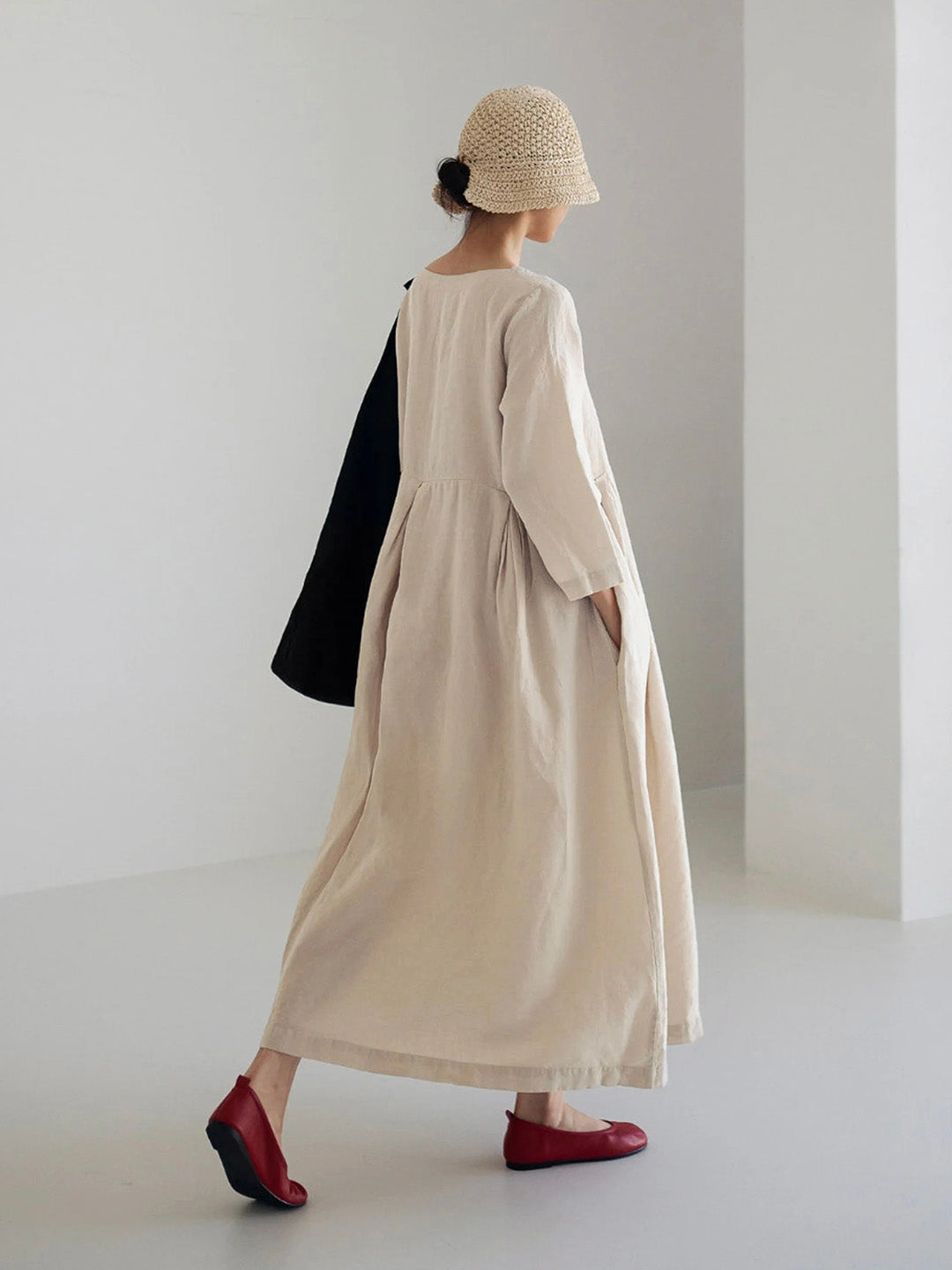 Robe longue ample minimaliste | Élégance légère pour l'été