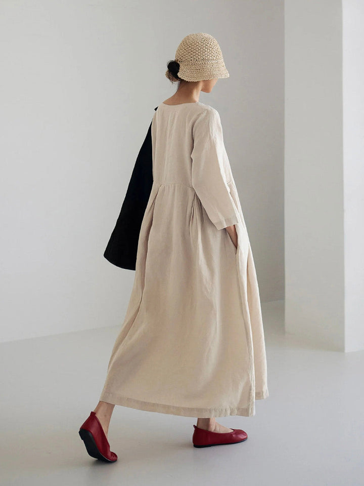 Robe longue ample minimaliste | Élégance légère pour l'été