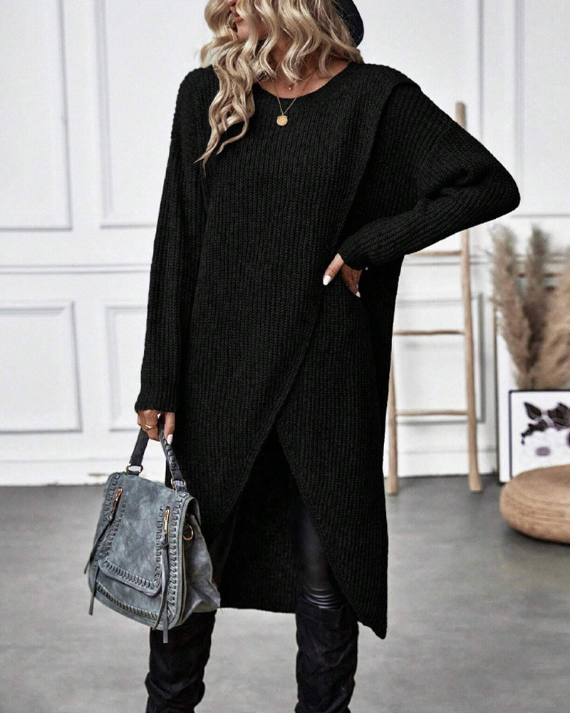 Robe longue cache-cœur | Confort chic d'automne