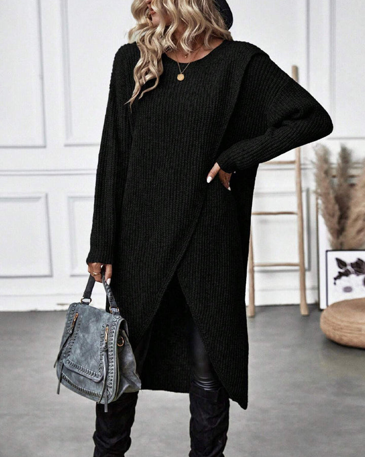 Robe longue cache-cœur | Confort chic d'automne