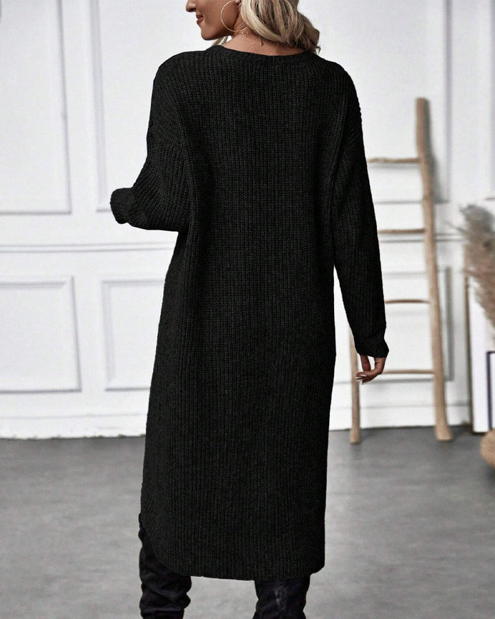 Robe longue cache-cœur | Confort chic d'automne