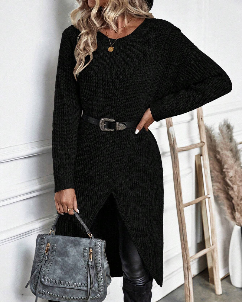 Robe longue cache-cœur | Confort chic d'automne