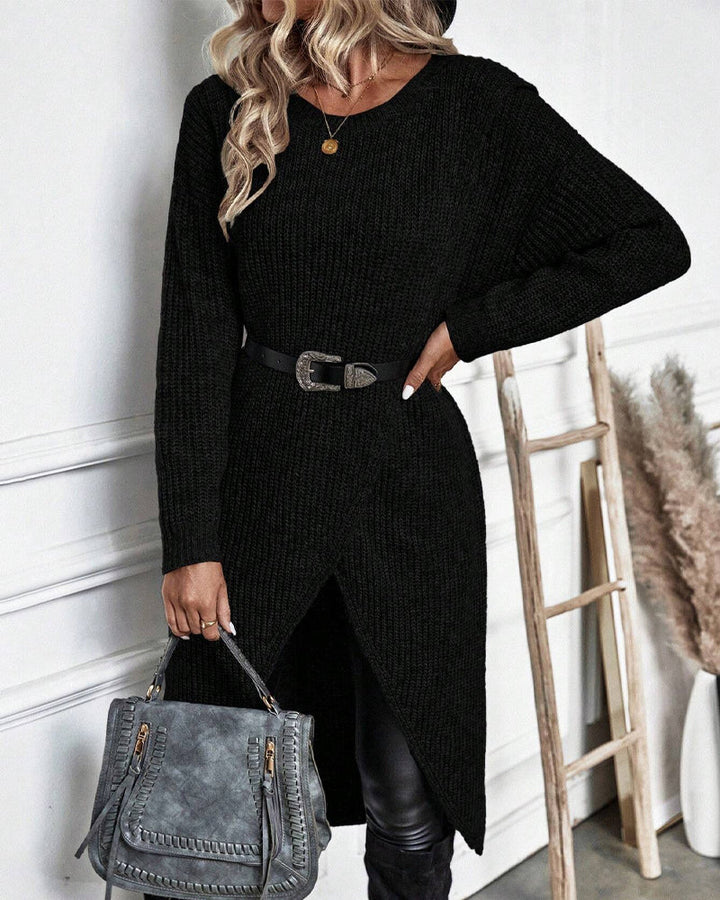 Robe longue cache-cœur | Confort chic d'automne