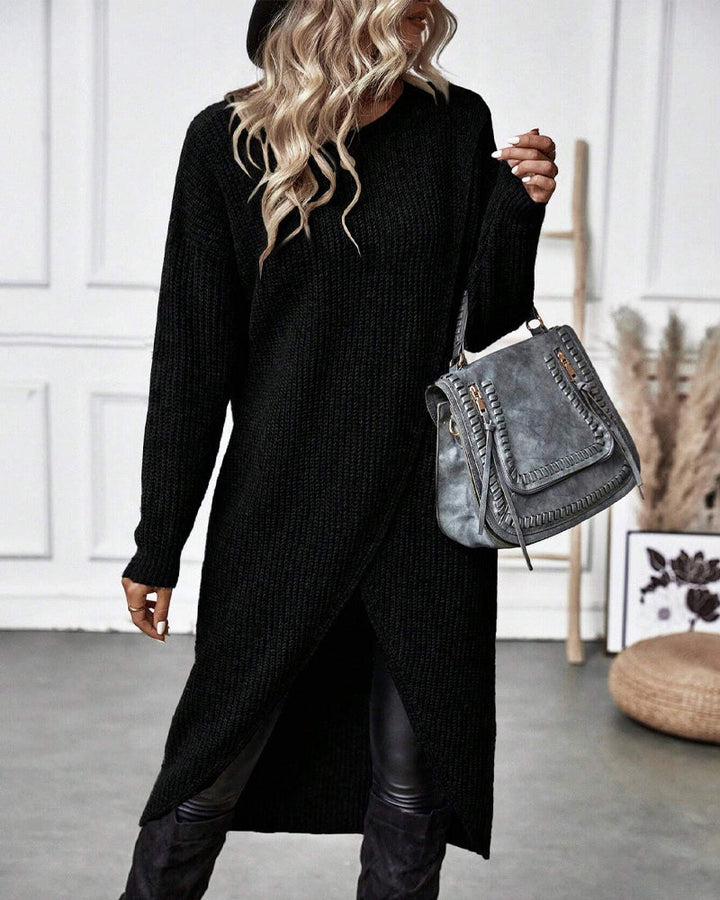 Robe longue cache-cœur | Confort chic d'automne