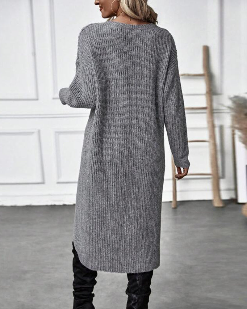 Robe longue cache-cœur | Confort chic d'automne
