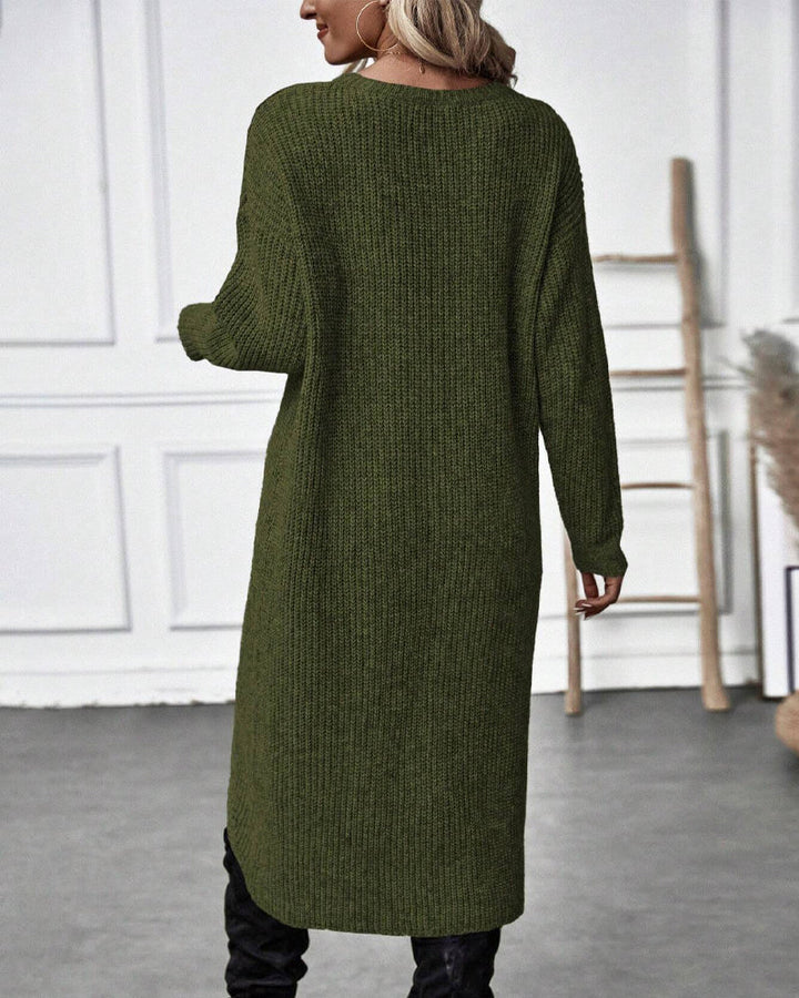 Robe longue cache-cœur | Confort chic d'automne