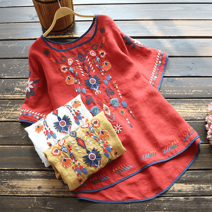 Blouse brodée ethnique | Pour un look bohème et original
