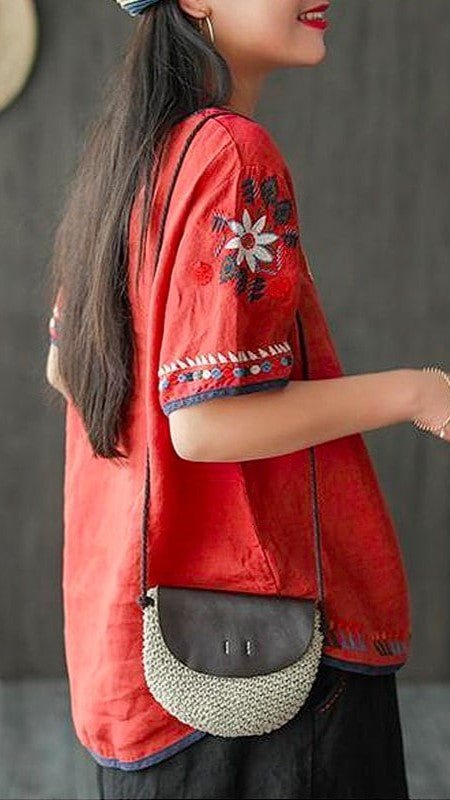 Blouse brodée ethnique | Pour un look bohème et original
