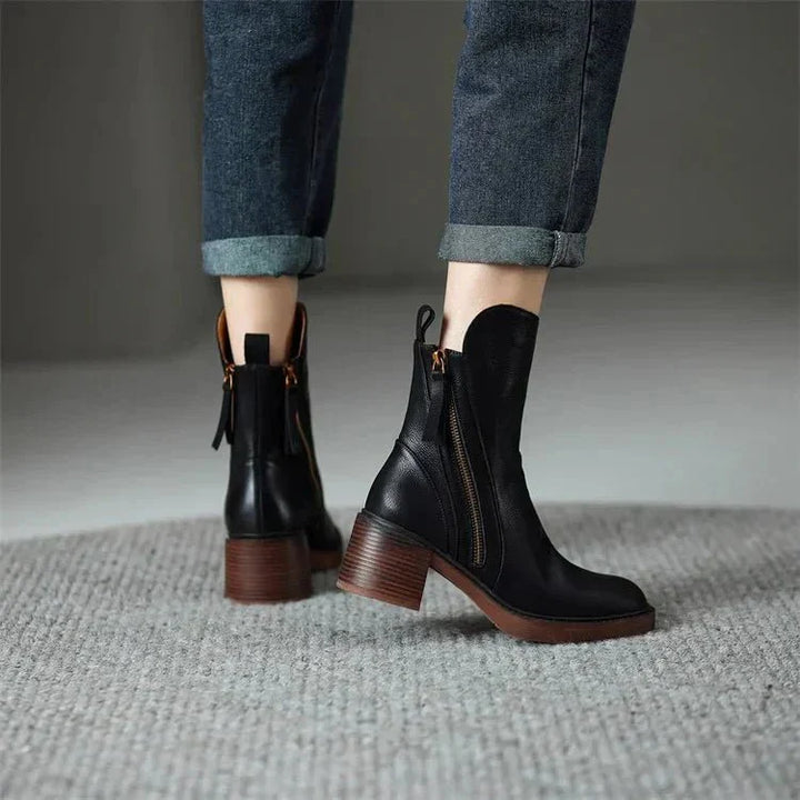 Bottines à talon zippées | Élégance automnale