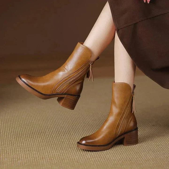 Bottines à talon zippées | Élégance automnale