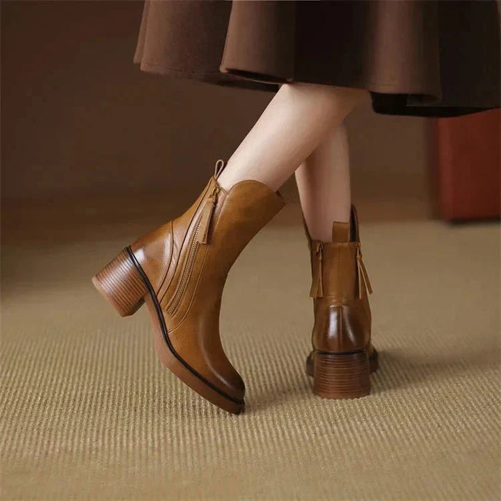 Bottines à talon zippées | Élégance automnale