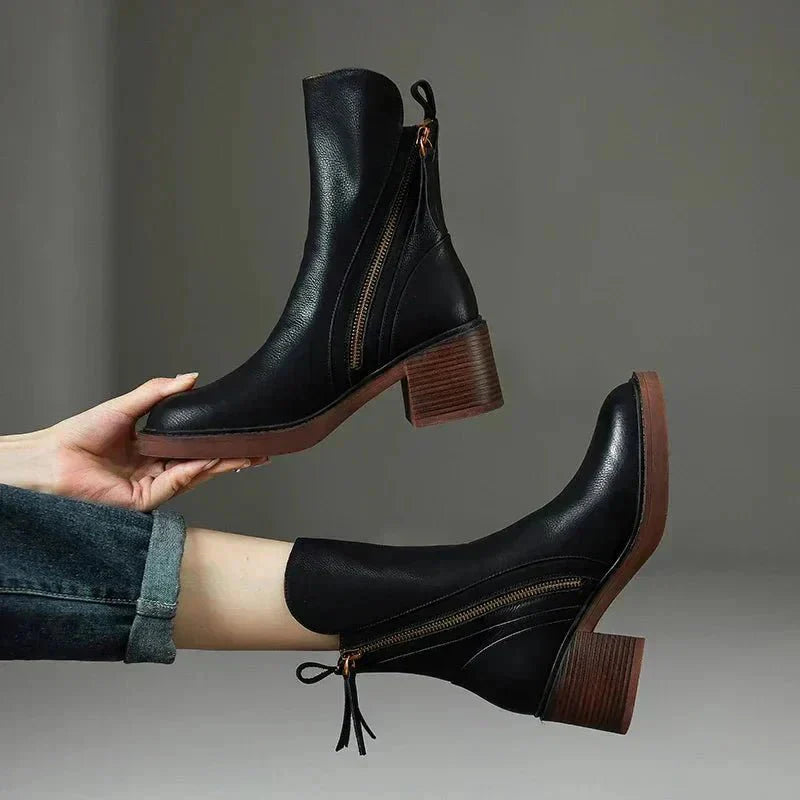 Bottines à talon zippées | Élégance automnale