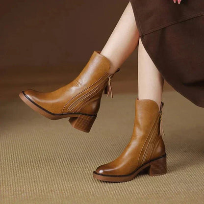 Bottines à talon zippées | Élégance automnale