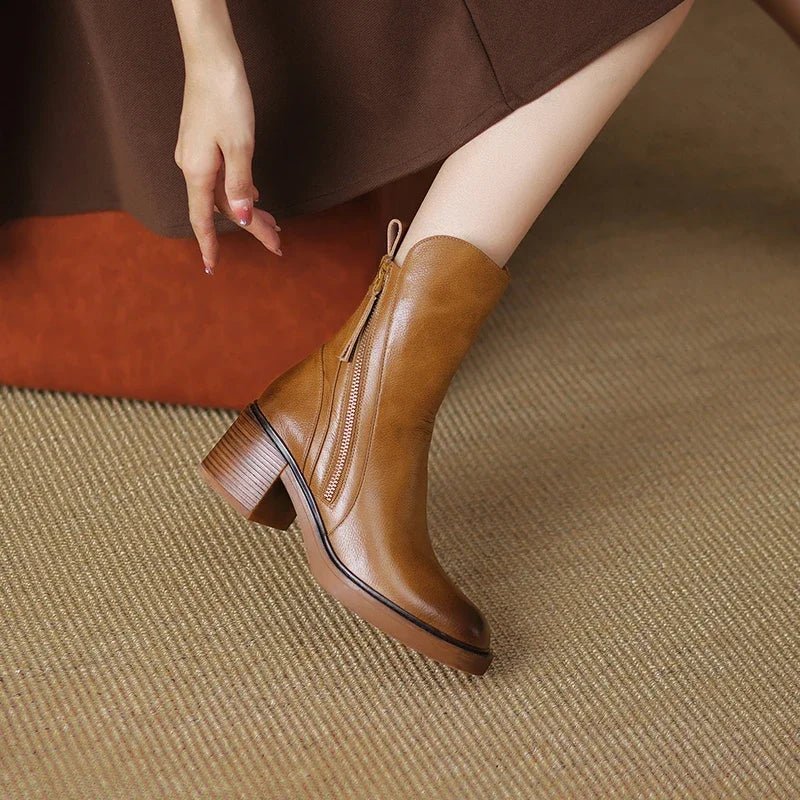 Bottines à talon zippées | Élégance automnale