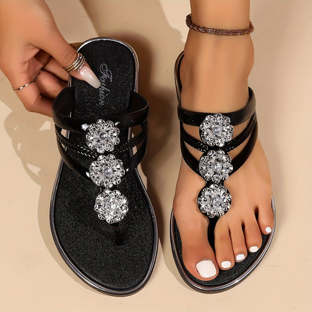 Sandales ornées de strass | Élégance scintillante et confort