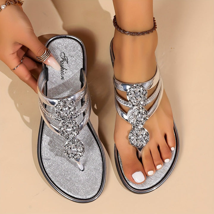 Sandales ornées de strass | Élégance scintillante et confort