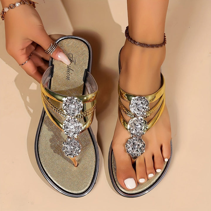 Sandales ornées de strass | Élégance scintillante et confort