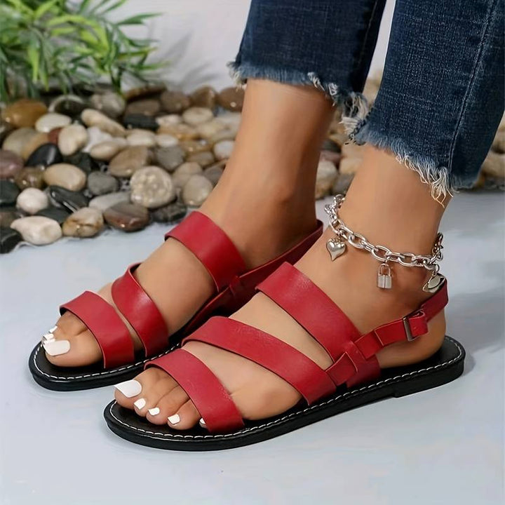 Sandales plates à brides croisées | Confort au quotidien