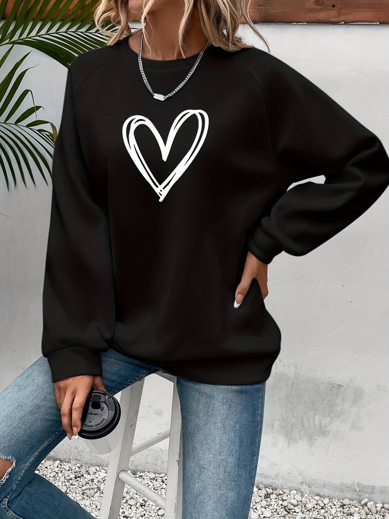 Sweat à imprimé cœur | Confort quotidien stylé
