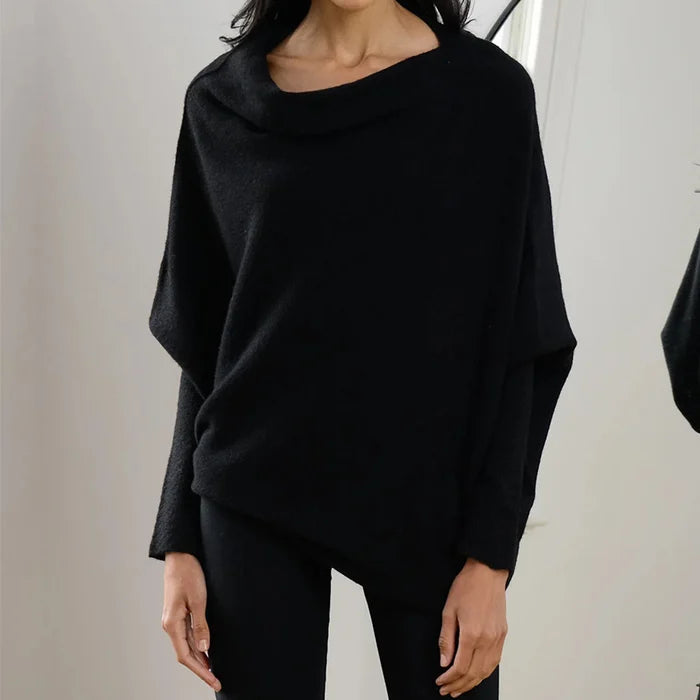Pull asymétrique | Confort doux pour l'automne