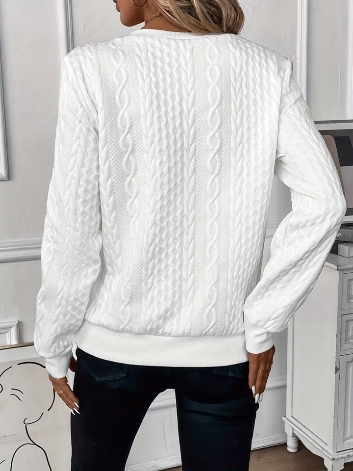 Pull zippé texturé femme | Confort structuré pour les journées fraîches