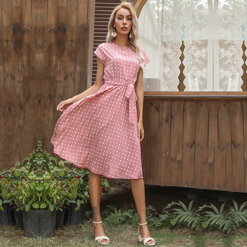 Robe midi à pois | Élégance décontractée