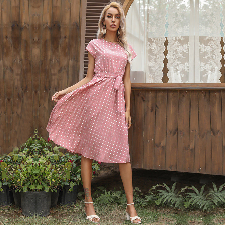 Robe midi à pois | Élégance décontractée