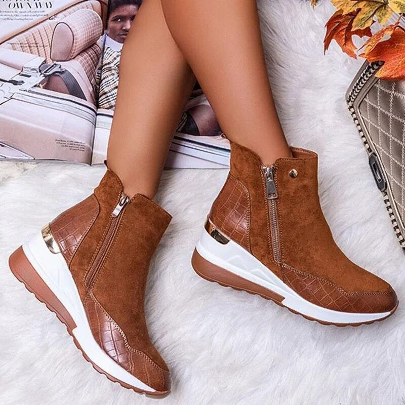 Bottines imperméables confortables pour femme | Idéales pour l'automne